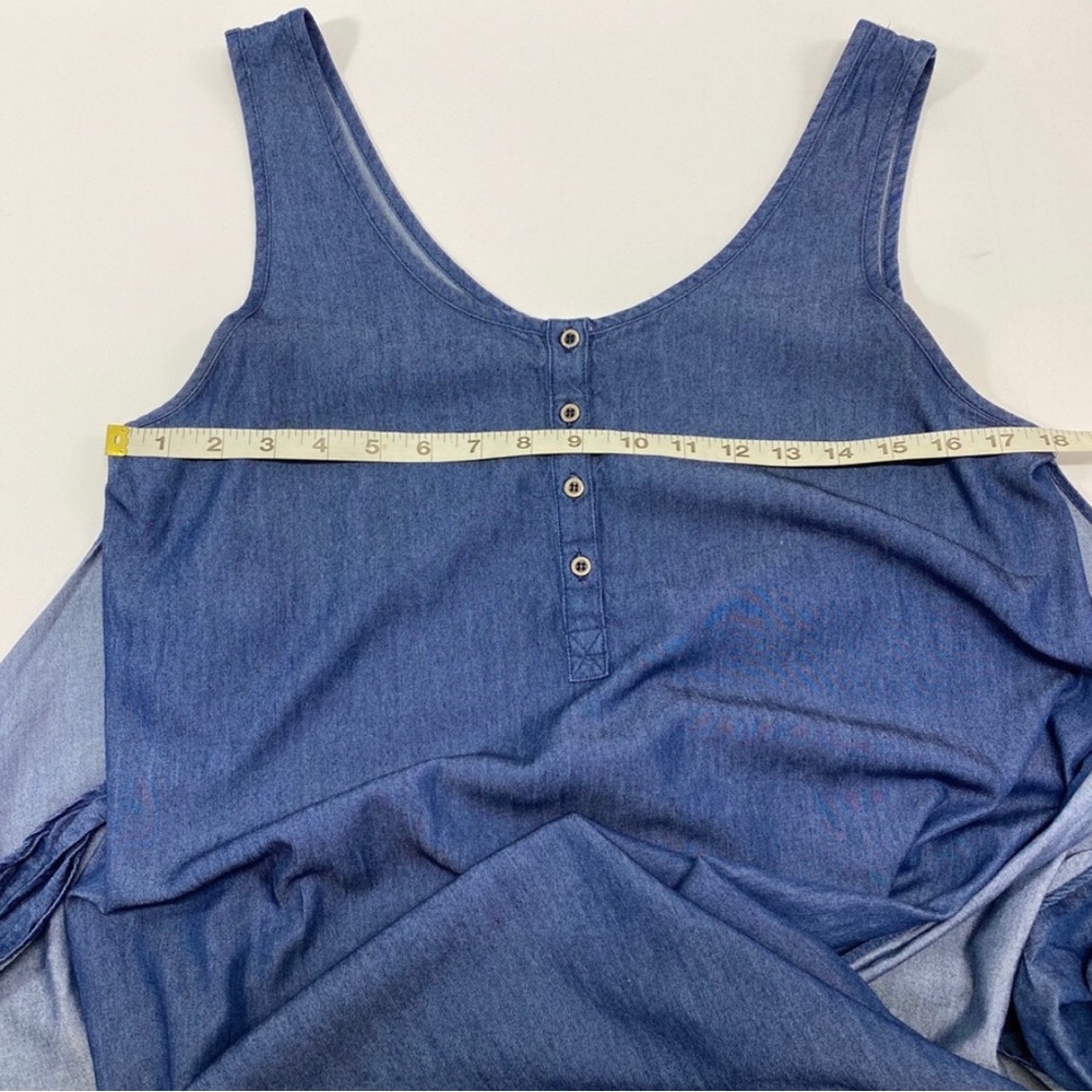 ASTR The Label Luna Tie Front Chambray Dress M